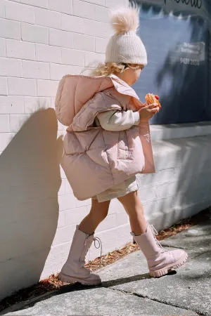 Minnie Puffer Vest in Peony