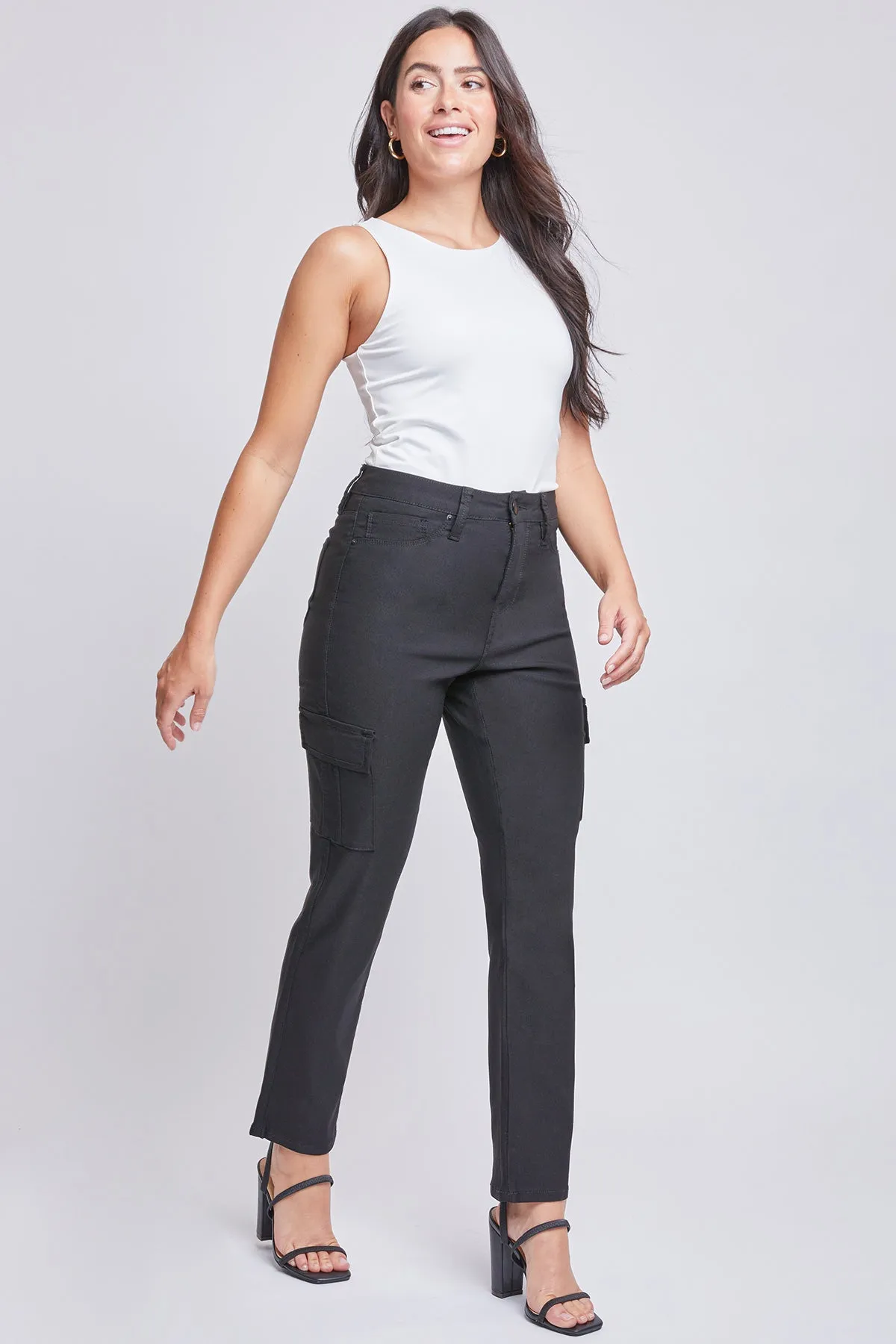 Missy Hyperstretch Forever Color High Rise Straight Leg Cargo Pants, pack of 6