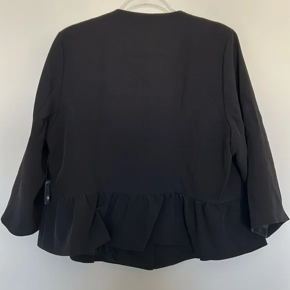 ModCloth Black Ruffle Peplum Blazer Size 2X