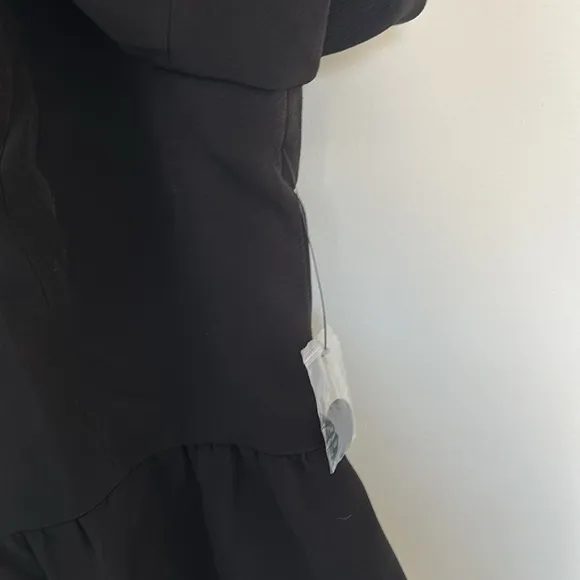ModCloth Black Ruffle Peplum Blazer Size 2X