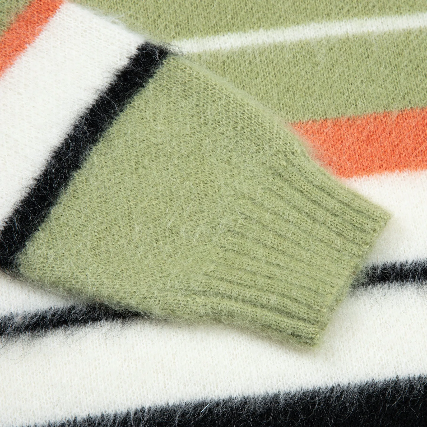 MOHAIR STRIPED SWEATER by GOLF WANG