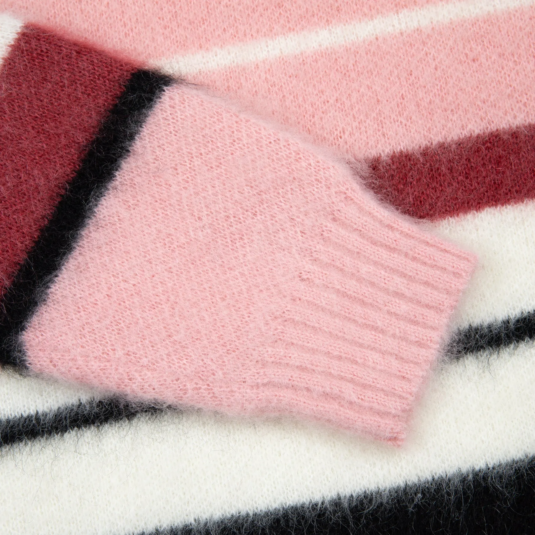 MOHAIR STRIPED SWEATER by GOLF WANG