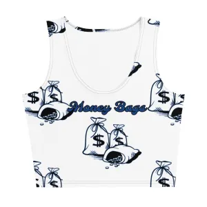 Money Bags Fitted Crop Top - White