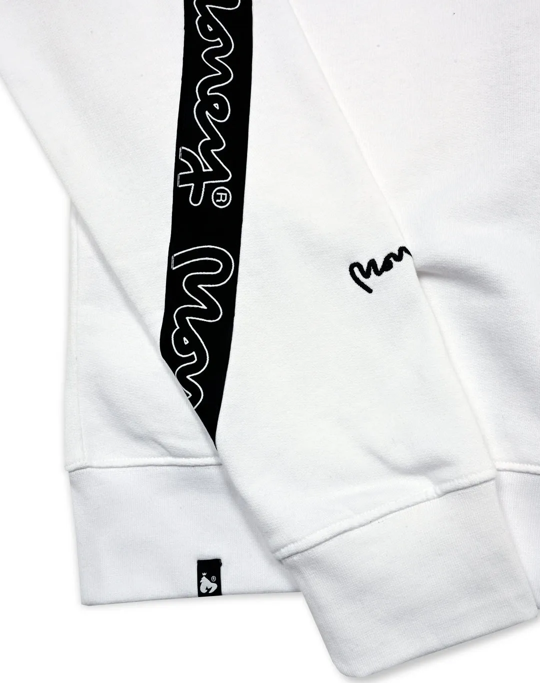 Money Trks46005 Strap Line Full Zip Hoodie White