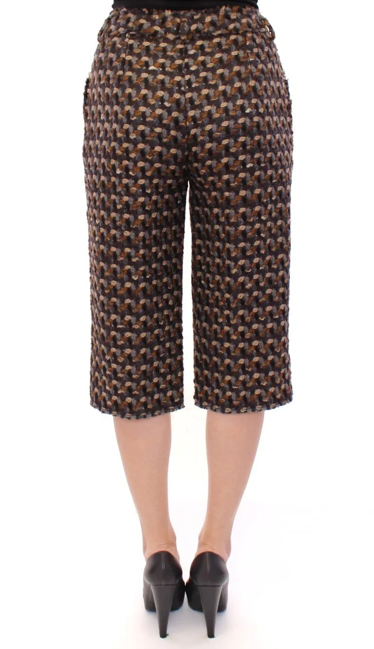 Multicolor wool shorts pants