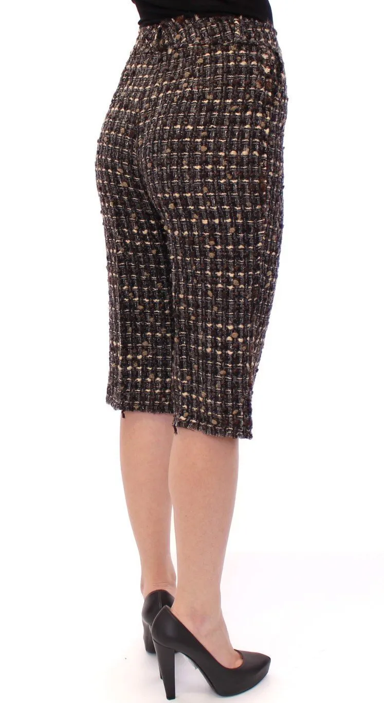 Multicolor wool shorts pants