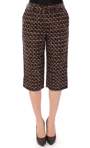Multicolor wool shorts pants