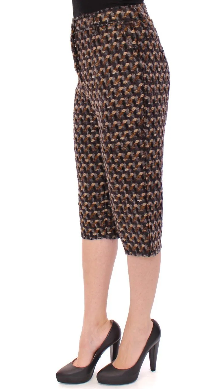 Multicolor wool shorts pants