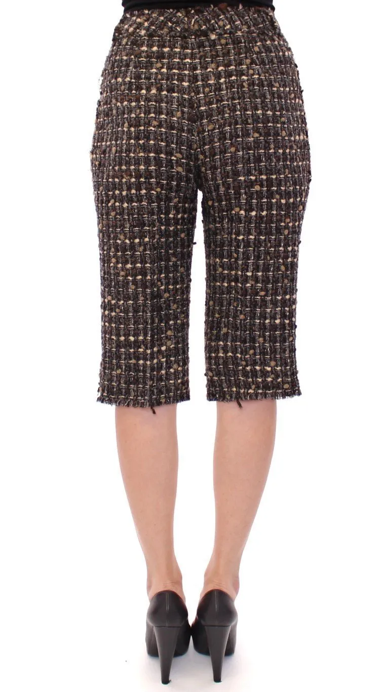 Multicolor wool shorts pants