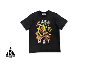 Music For The People Screen Printed Tee "Faded Black"