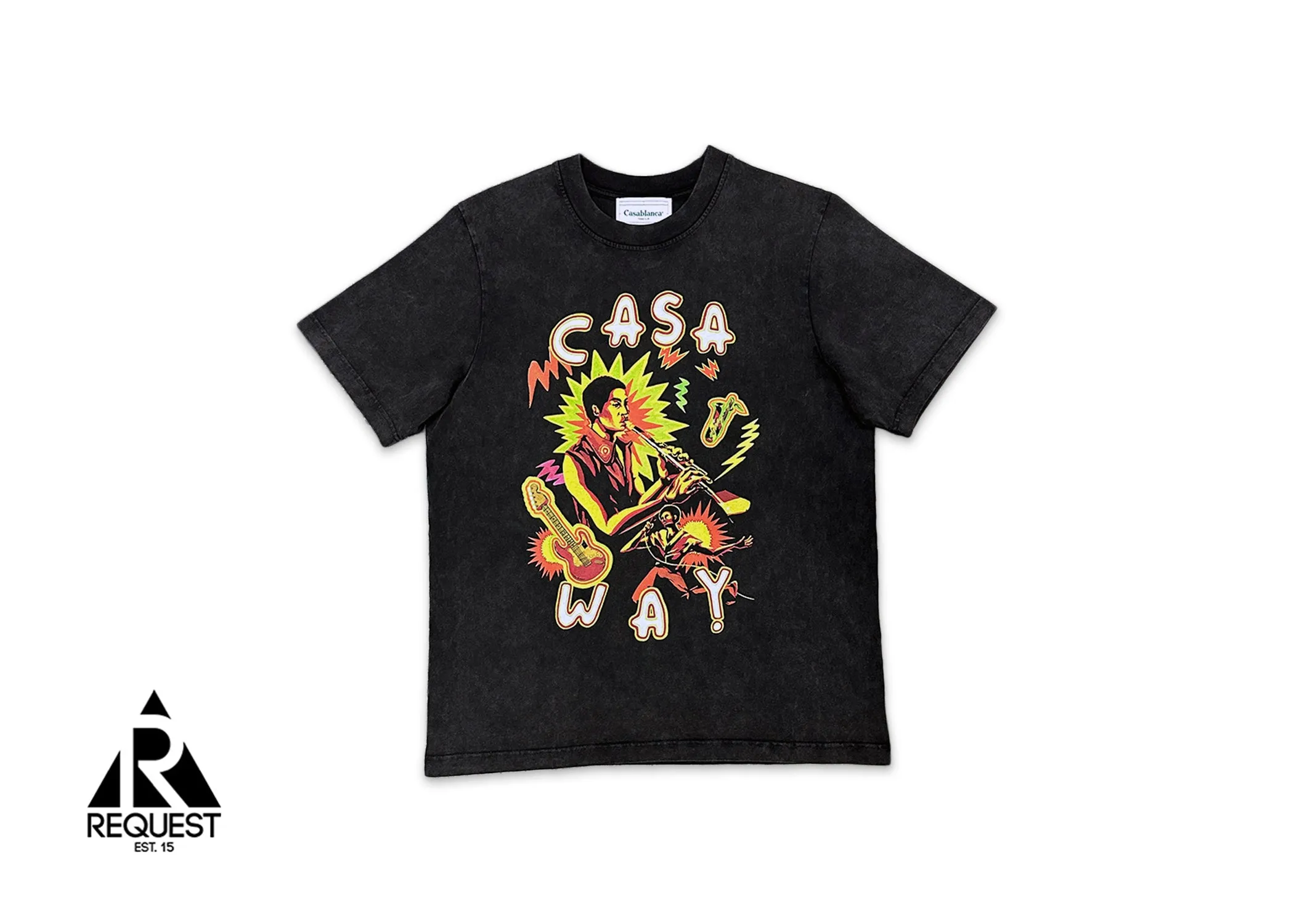 Music For The People Screen Printed Tee "Faded Black"