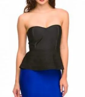 My Sweetheart Luxe Bandage Peplum Top