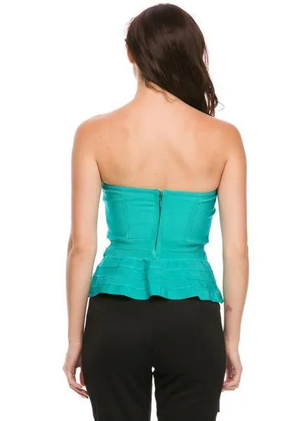 My Sweetheart Luxe Bandage Peplum Top