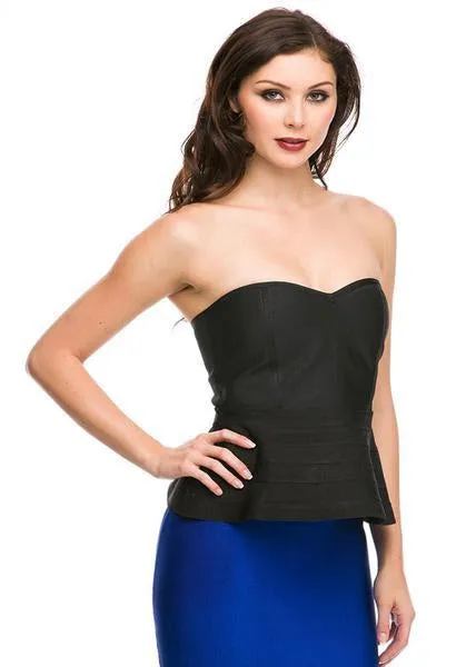 My Sweetheart Luxe Bandage Peplum Top
