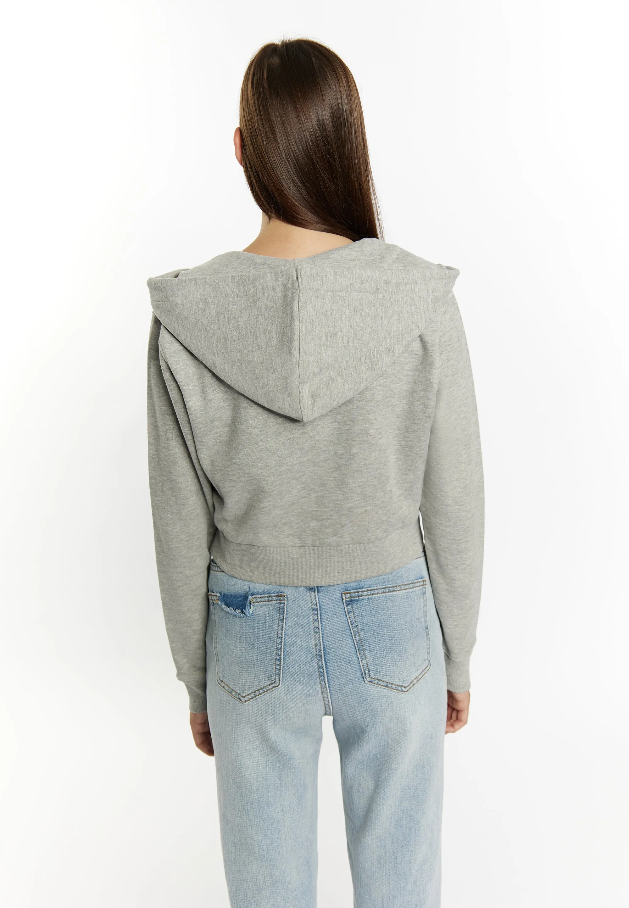 myMo Women's Cropped Zip Hoodie