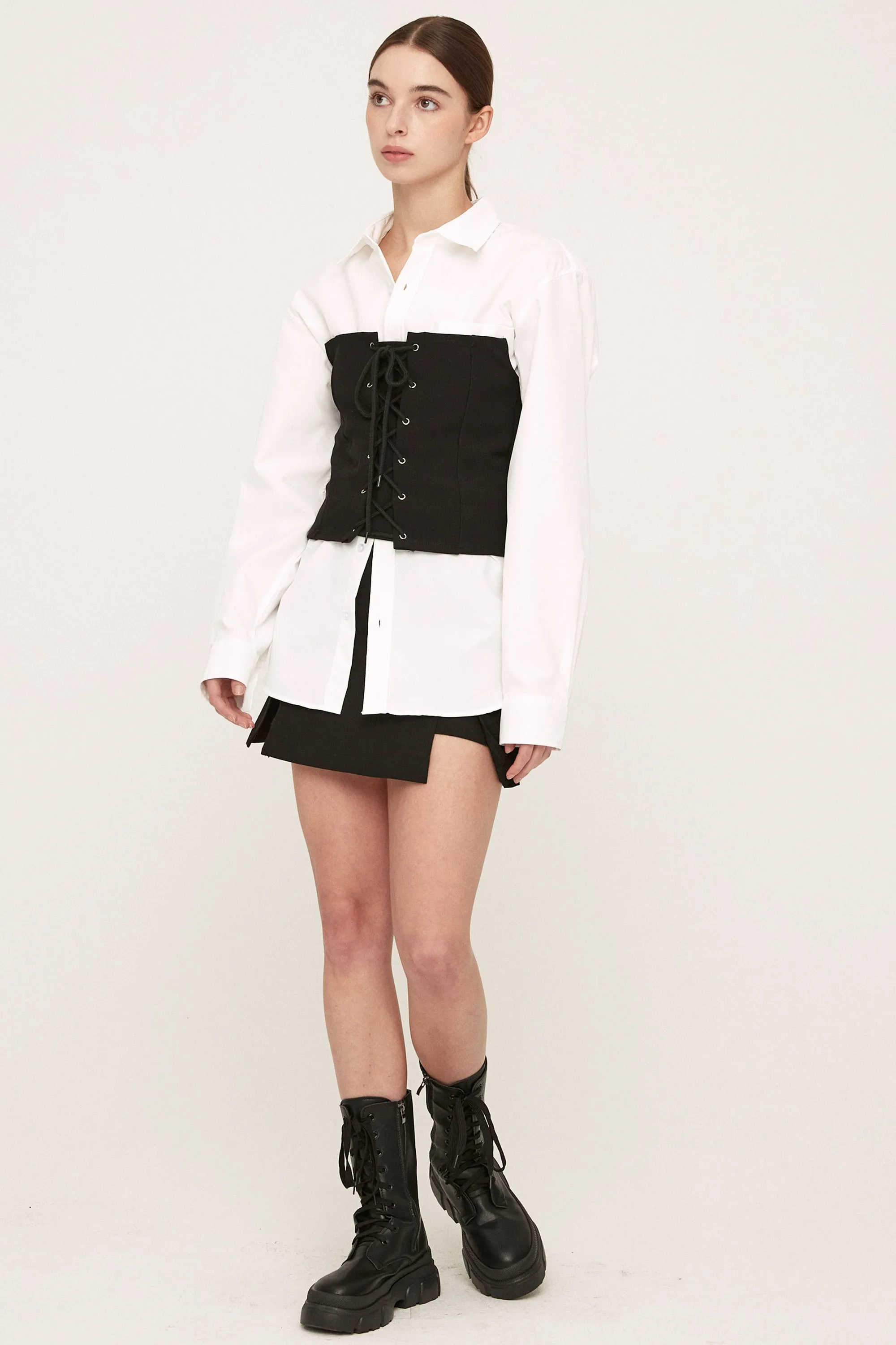 Nadia Lace-up Top
