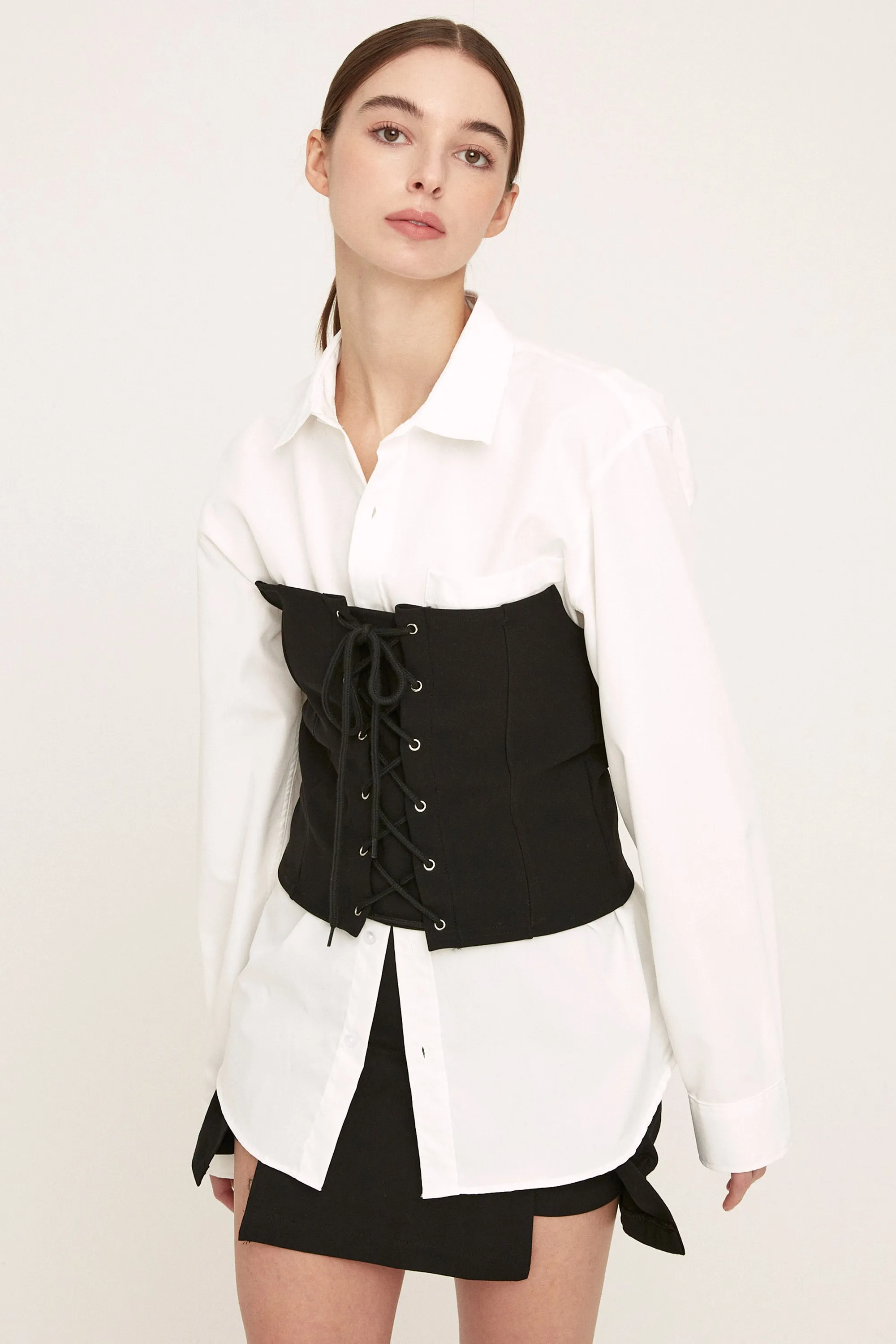 Nadia Lace-up Top