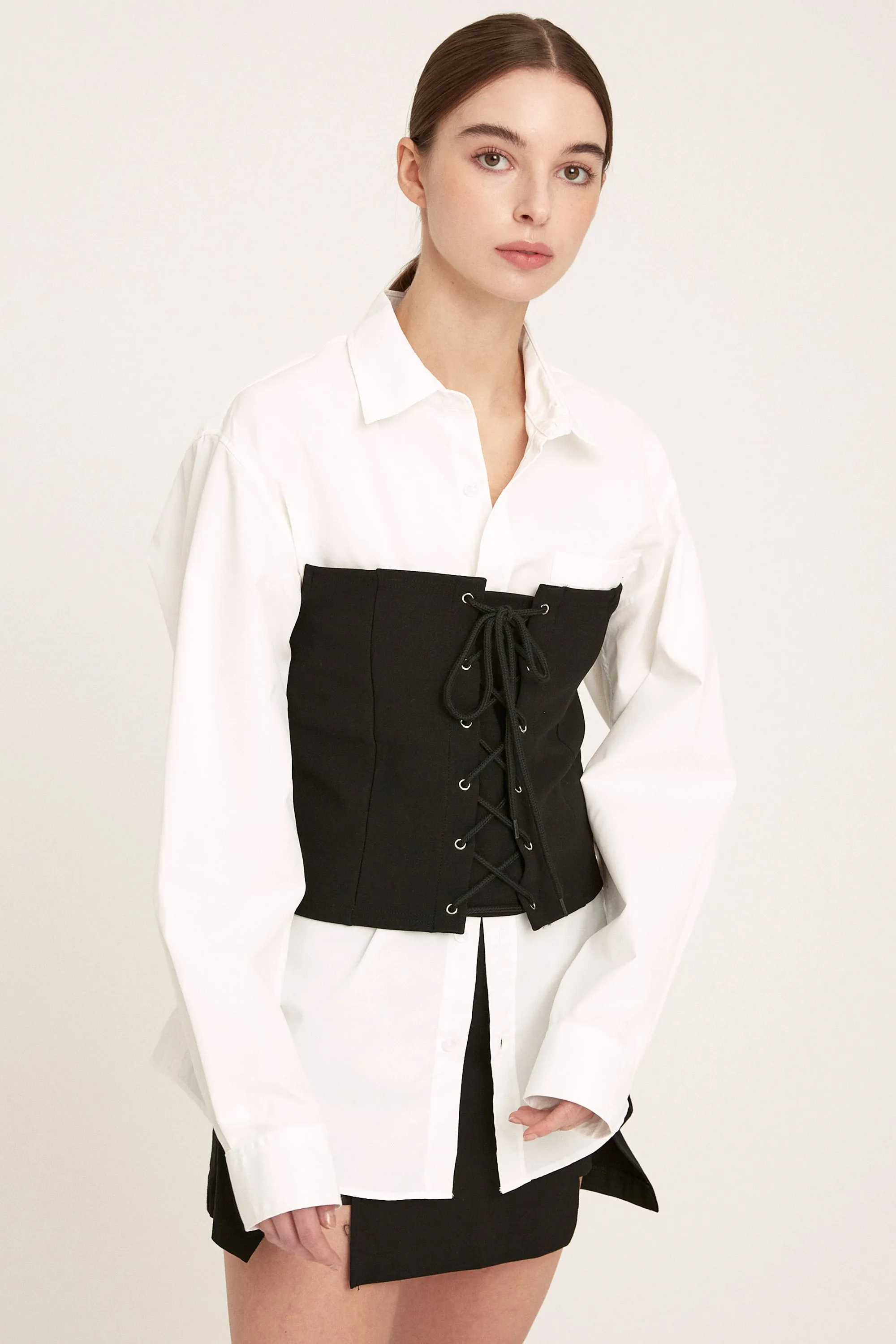 Nadia Lace-up Top