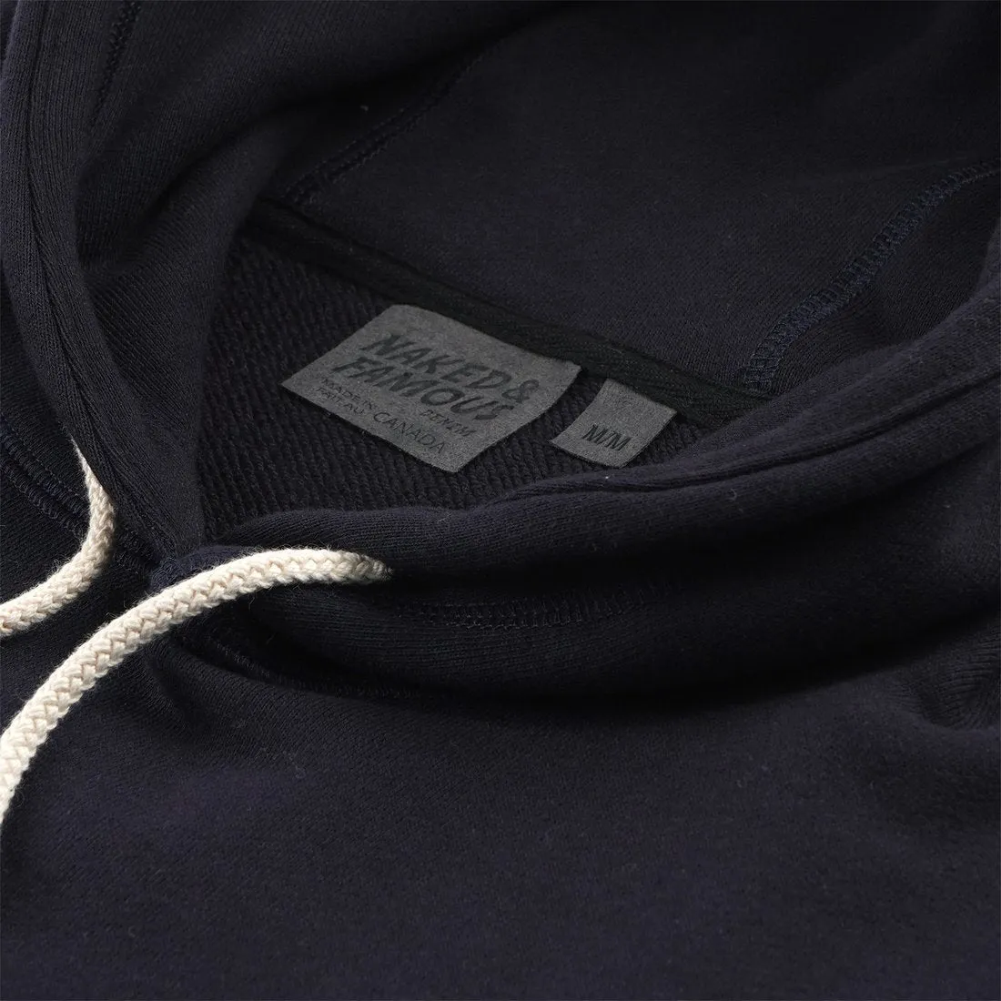 Naked and Famous- Pullover Hoodie- Navy Terry