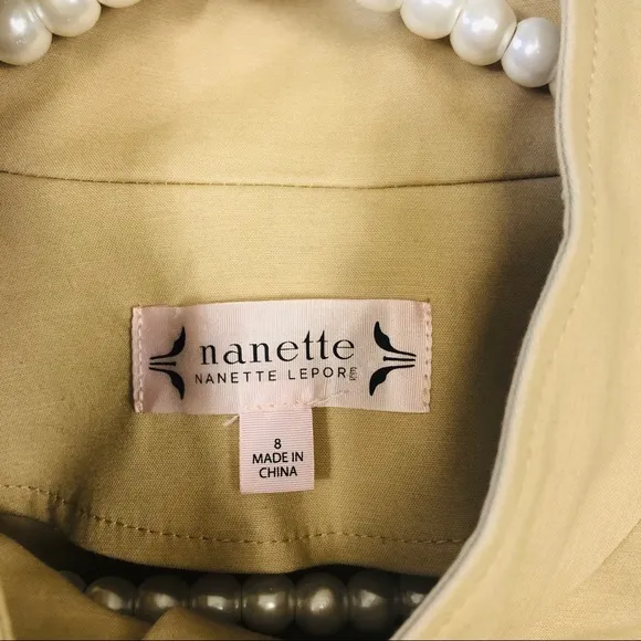 NANETTE |  Lace-Trimmed Peplum Military Jacket