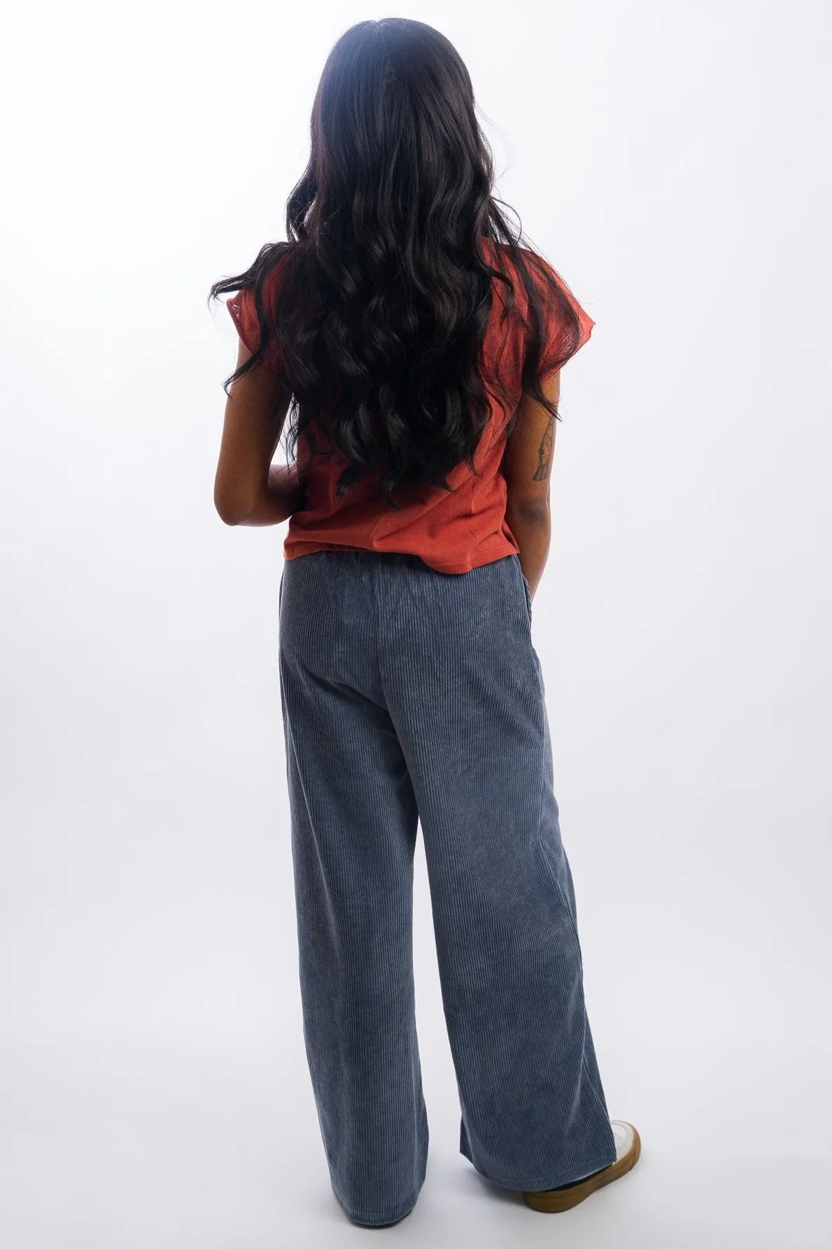 Native Youth Hayter Corduroy Wide Leg Trouser - Blue