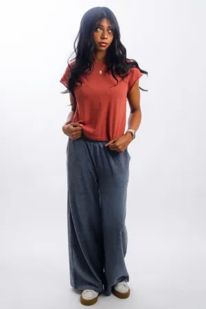 Native Youth Hayter Corduroy Wide Leg Trouser - Blue