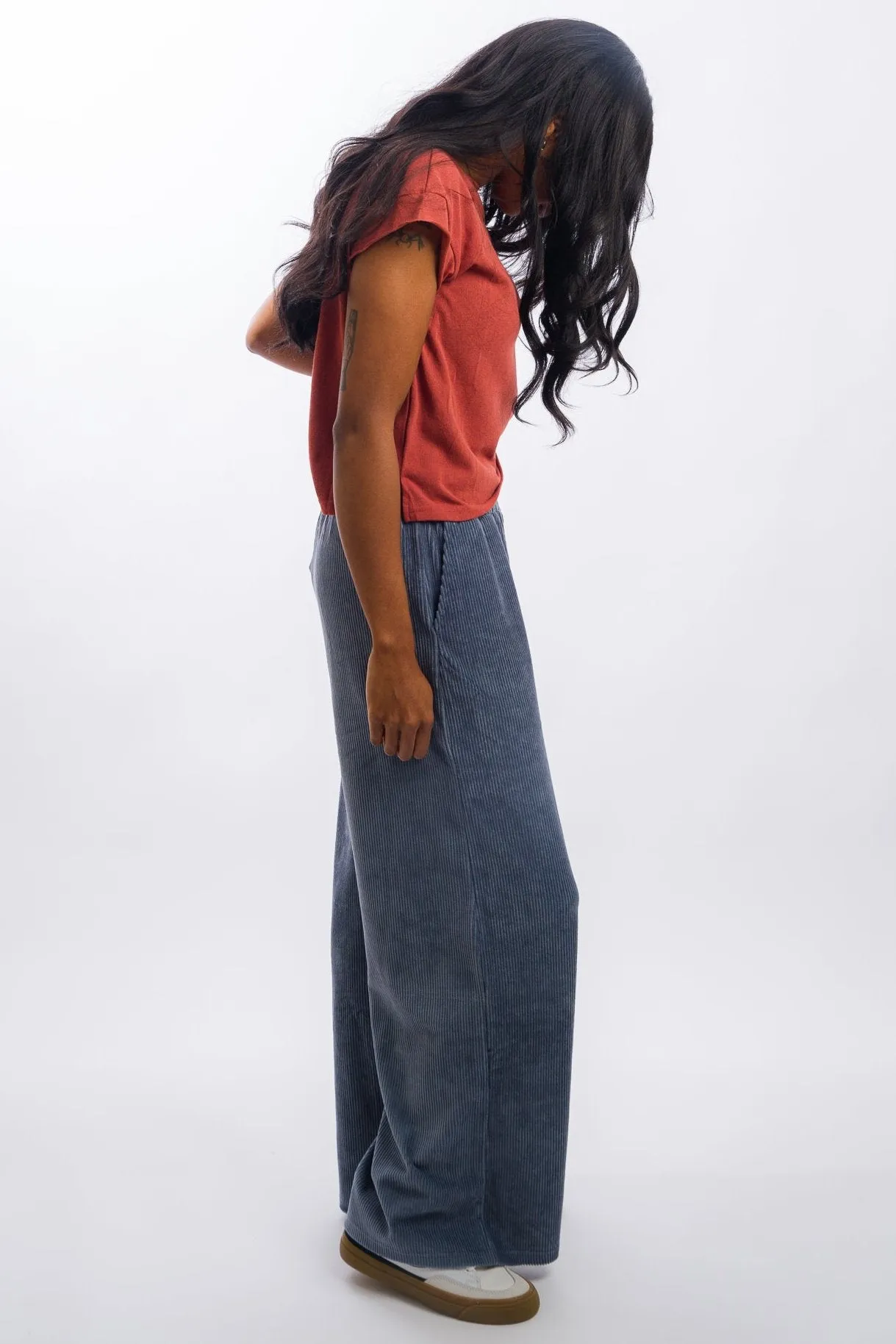 Native Youth Hayter Corduroy Wide Leg Trouser - Blue