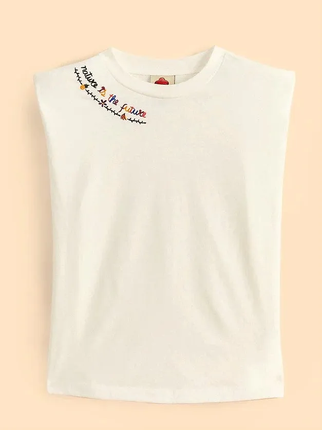 Nature Is The Future Embroidered T-Shirt