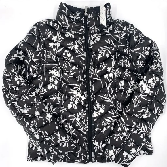 Nautica Black Reversible Hooded Packable Puffer Jacket Size XS