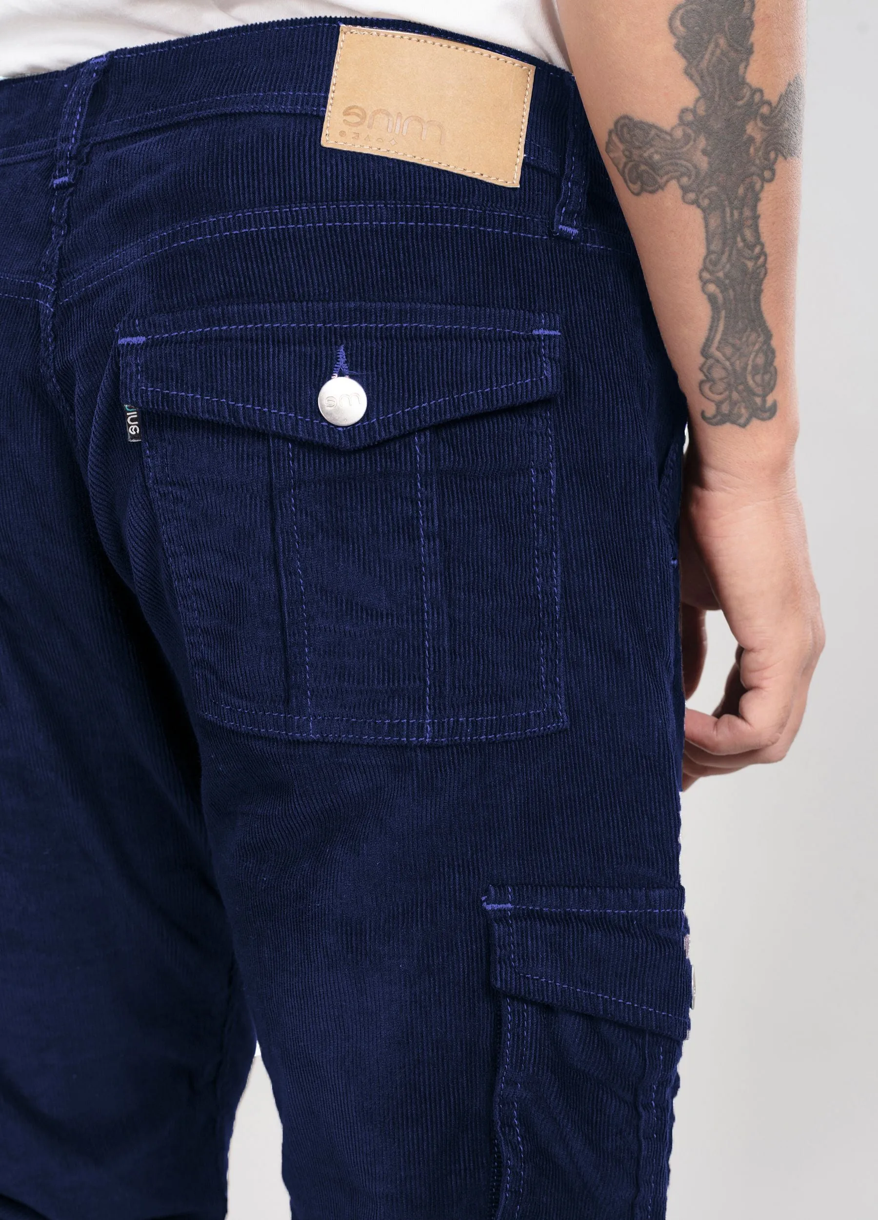 Navy Blue Classic Cargo Corduroy