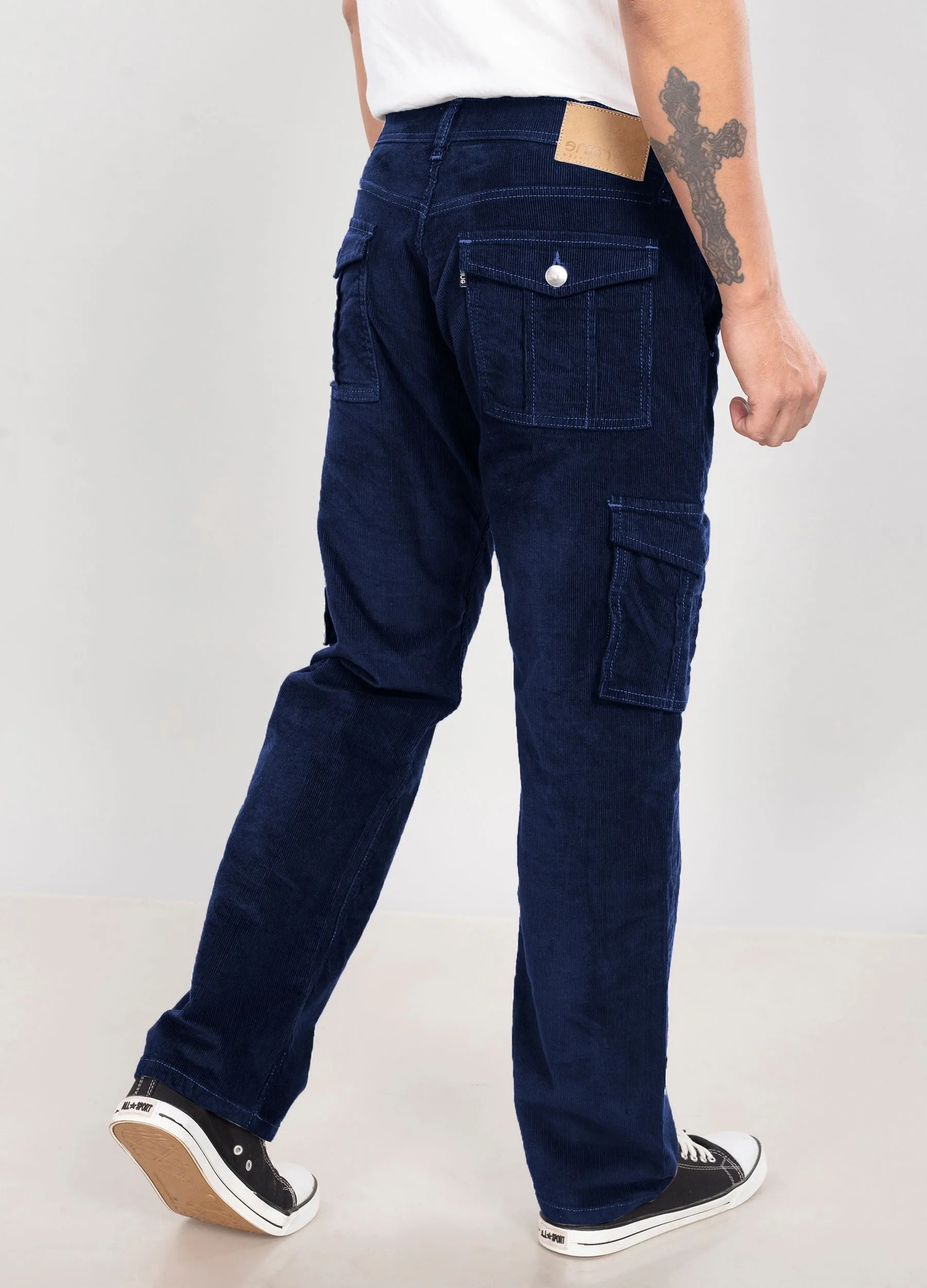 Navy Blue Classic Cargo Corduroy