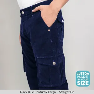 Navy Blue Classic Cargo Corduroy