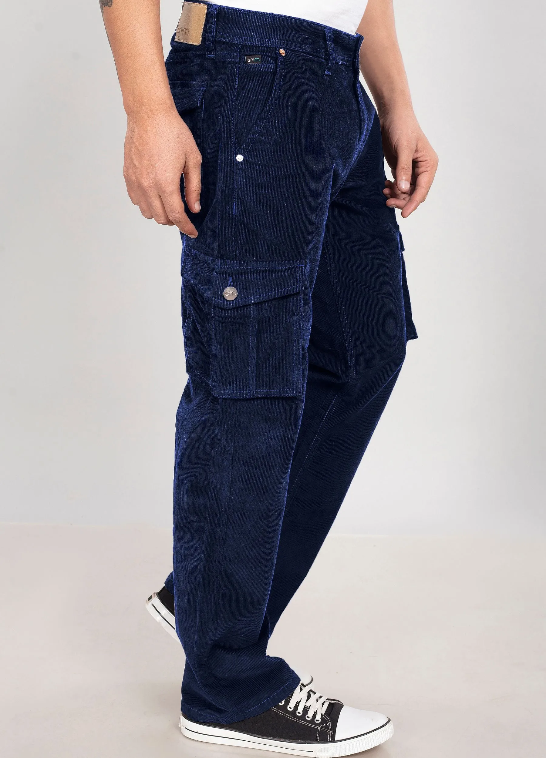 Navy Blue Classic Cargo Corduroy