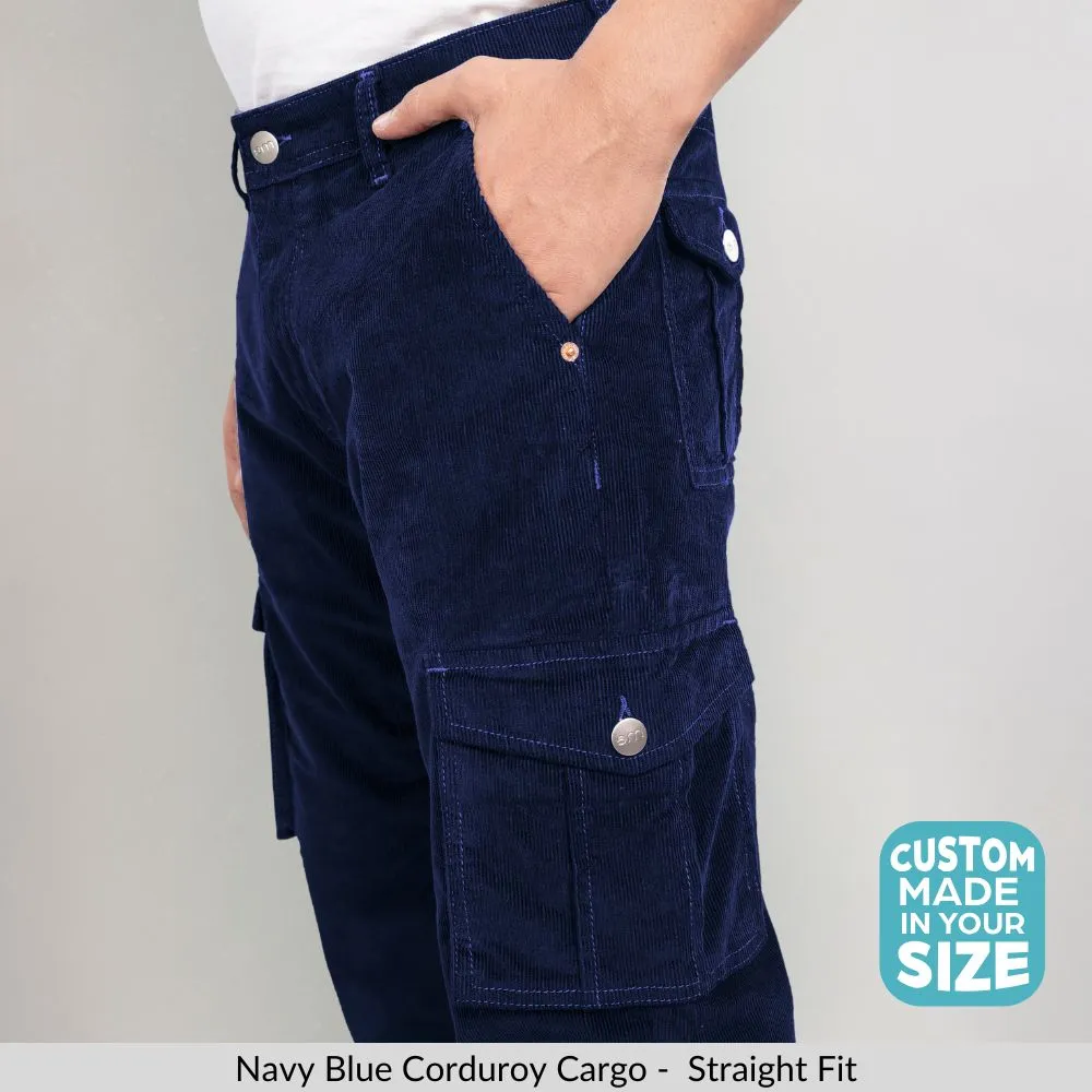 Navy Blue Classic Cargo Corduroy