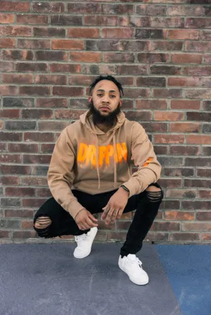 Neon Orange Drippin | Caramel Hoodie