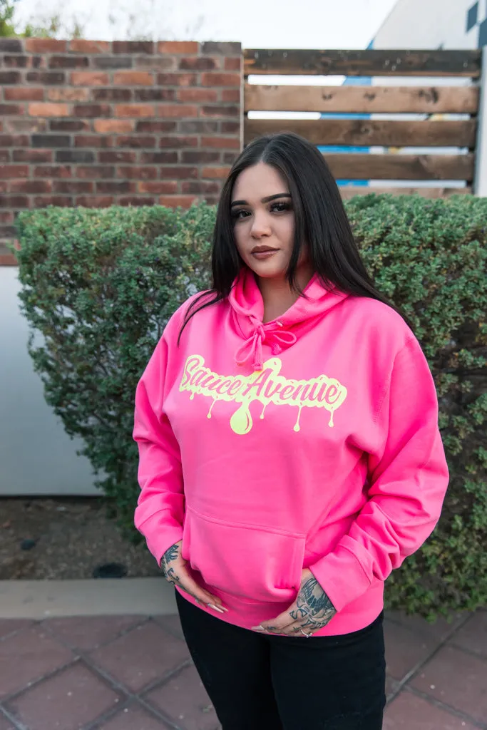 Neon Yellow SA Drip | Neon Pink Hoodie