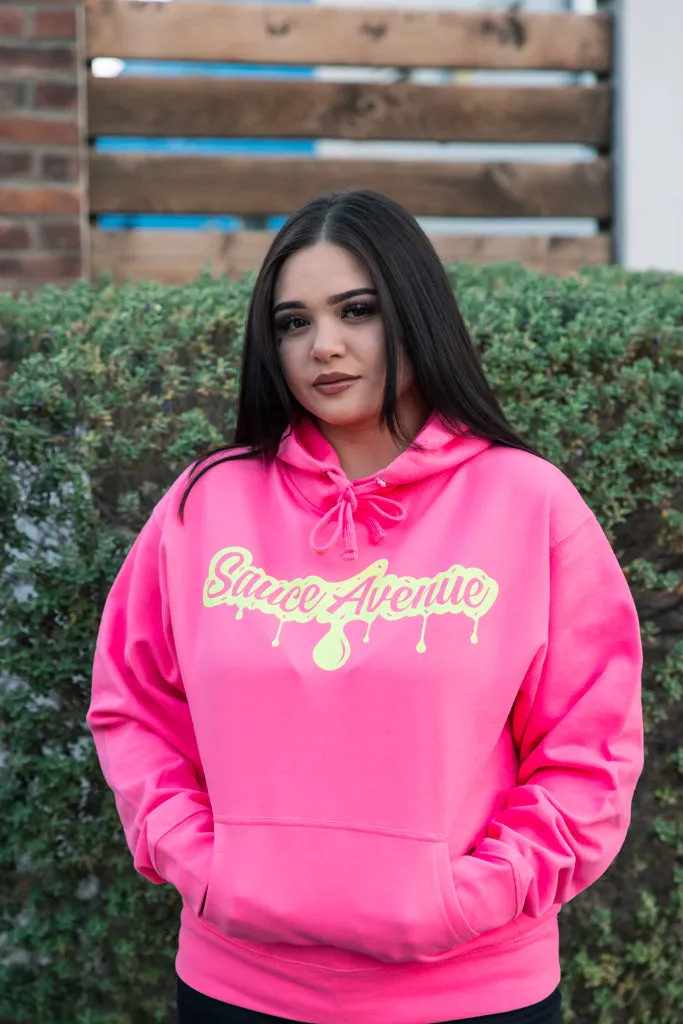 Neon Yellow SA Drip | Neon Pink Hoodie
