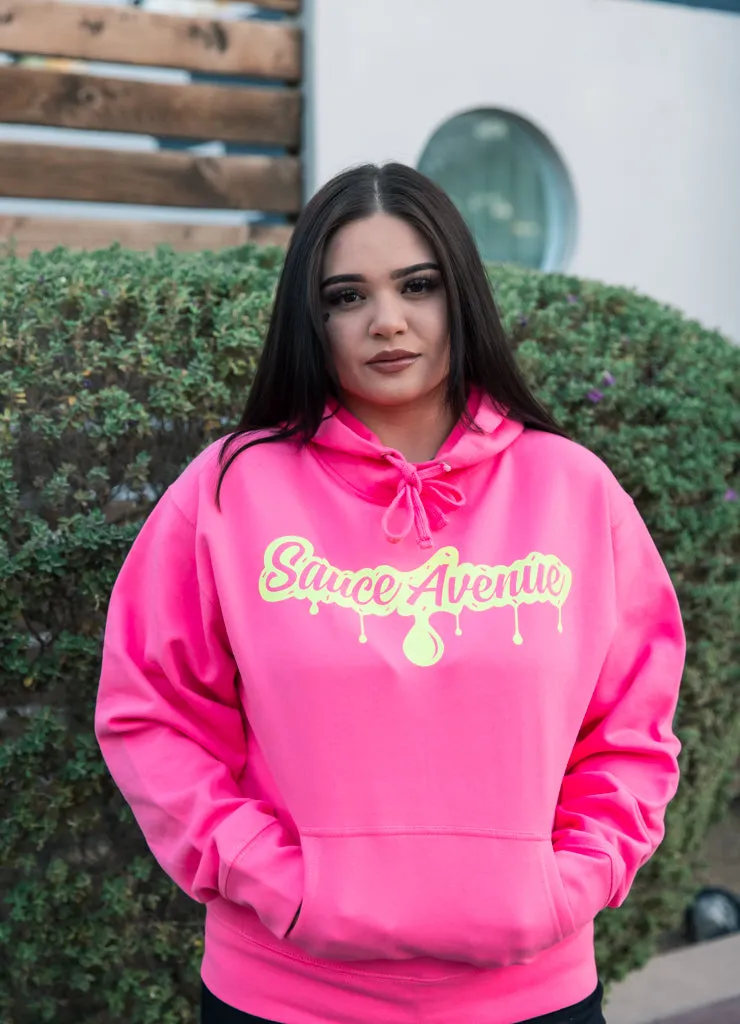 Neon Yellow SA Drip | Neon Pink Hoodie