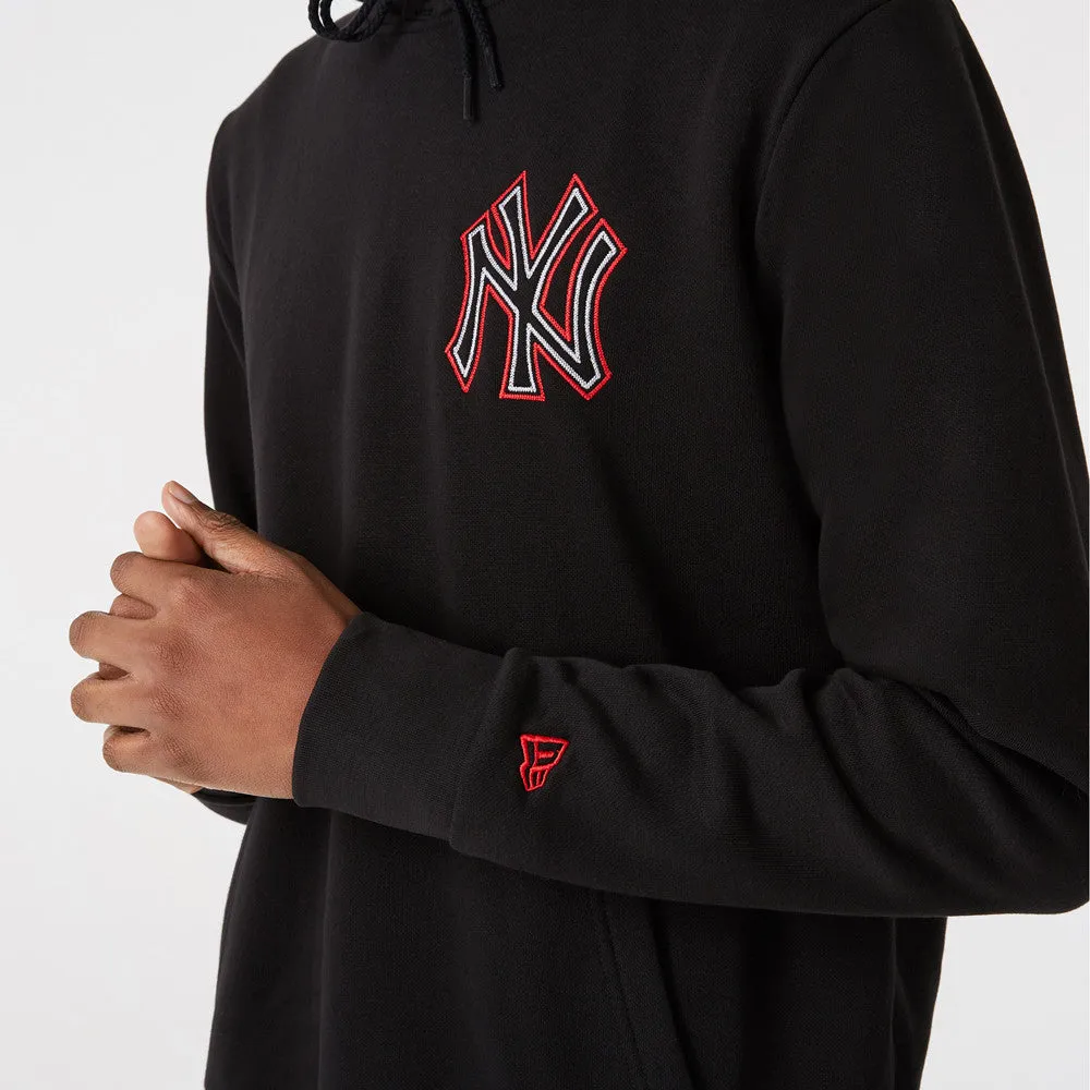 New Era New York Yankees Chain Stitch Hoodie Black