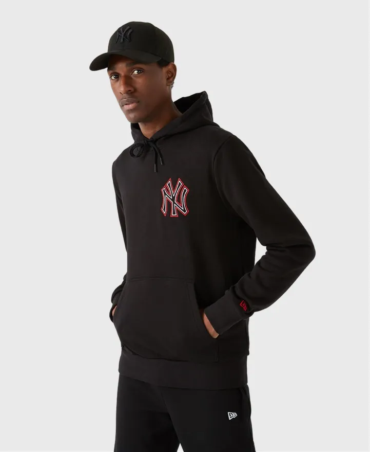 New Era New York Yankees Chain Stitch Hoodie Black