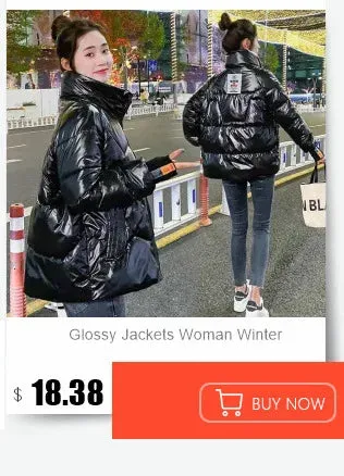 New Plus Size Down Cotton Coat for Women - Long Winter Puffer Parka, Thick Warm Hooded Jacket with Zipper Overcoat