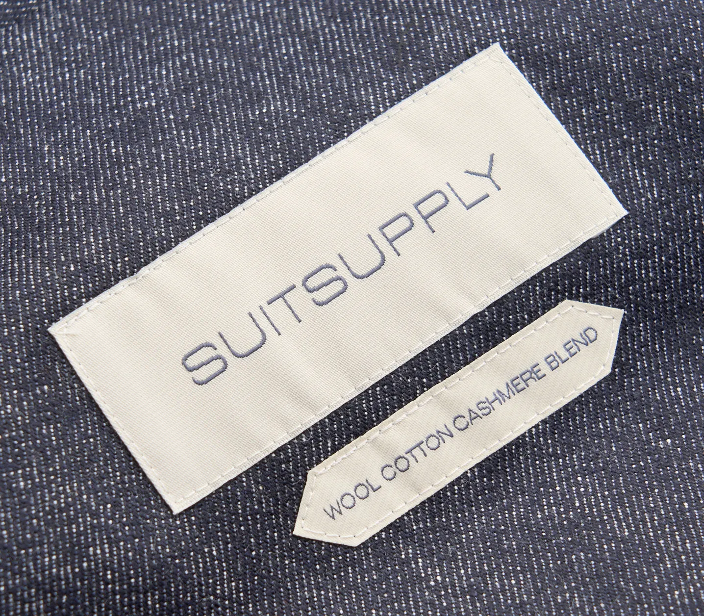 New Suitsupply Havana Blue "Denim Look" Wool, Cotton, Cashmere DB Zegna Suit - Size 38R