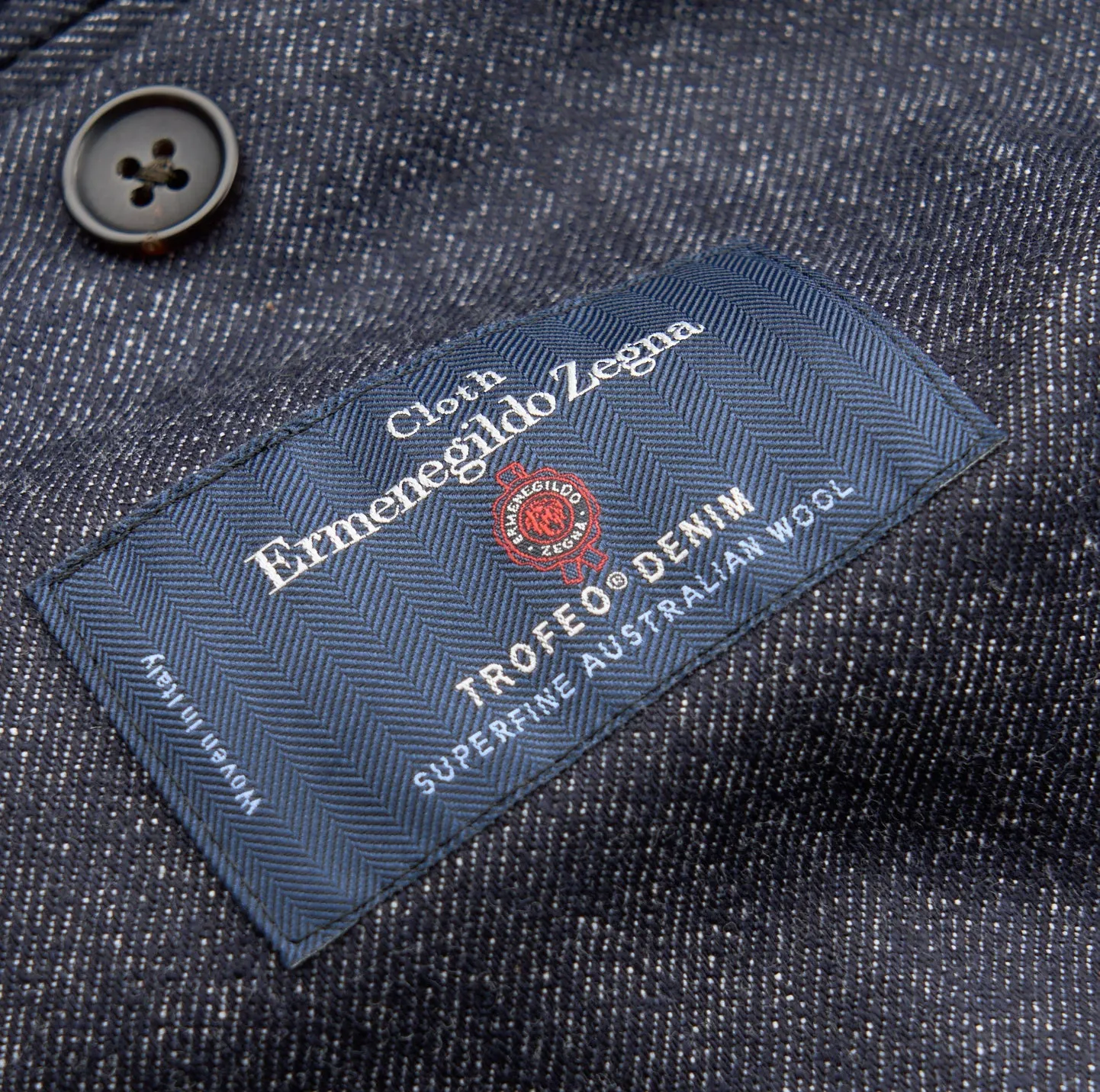 New Suitsupply Havana Blue "Denim Look" Wool, Cotton, Cashmere DB Zegna Suit - Size 38R