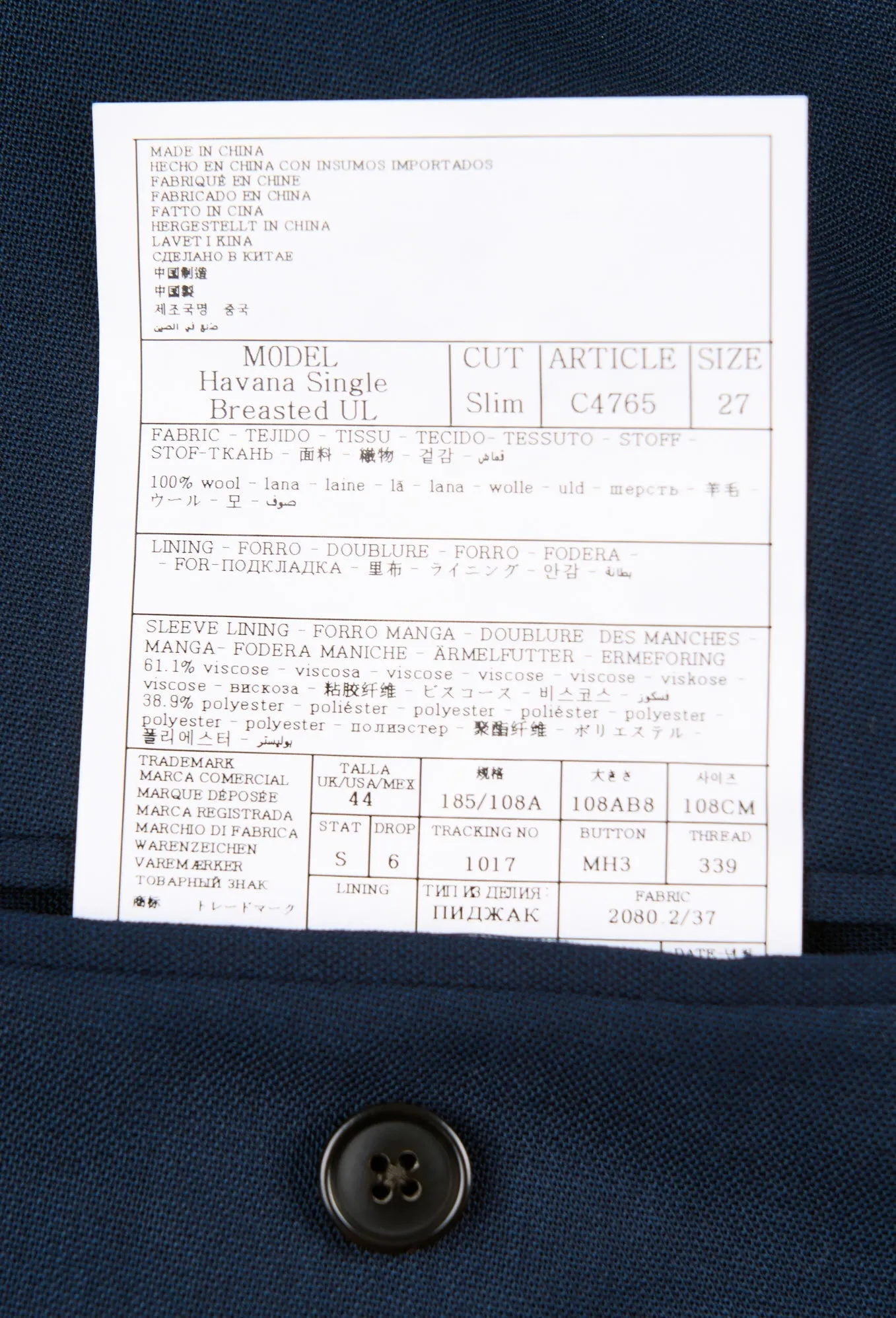 New Suitsupply Havana Navy Pure Wool Unlined Traveller Suit - All Sizes and Separates Available (Buy One Size Up!)