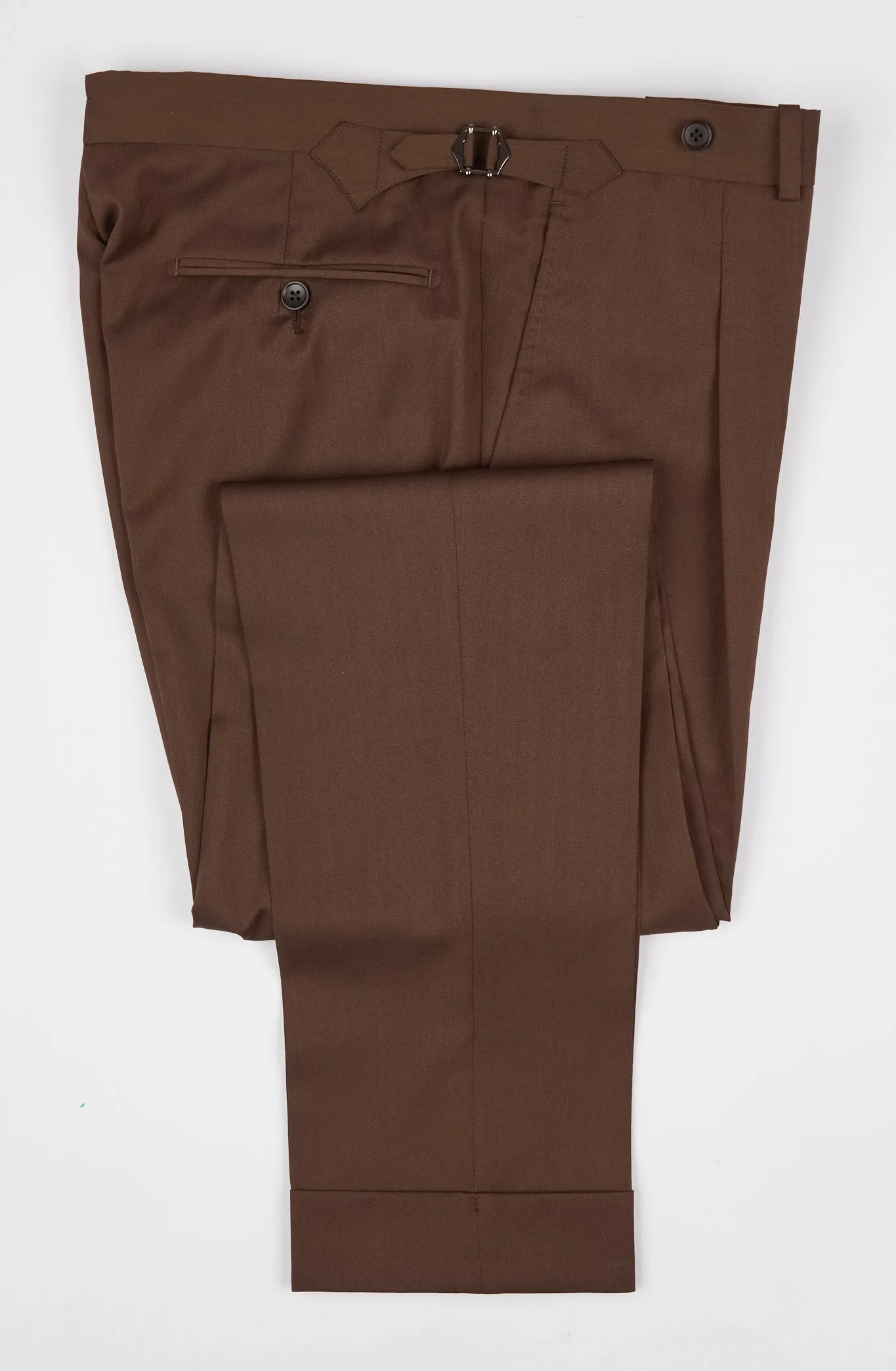 New Suitsupply Havana Tulip Chocolate Brown Herringbone Pure Wool Super 130s Suit - Size 36S, 38R, 38L, 44R
