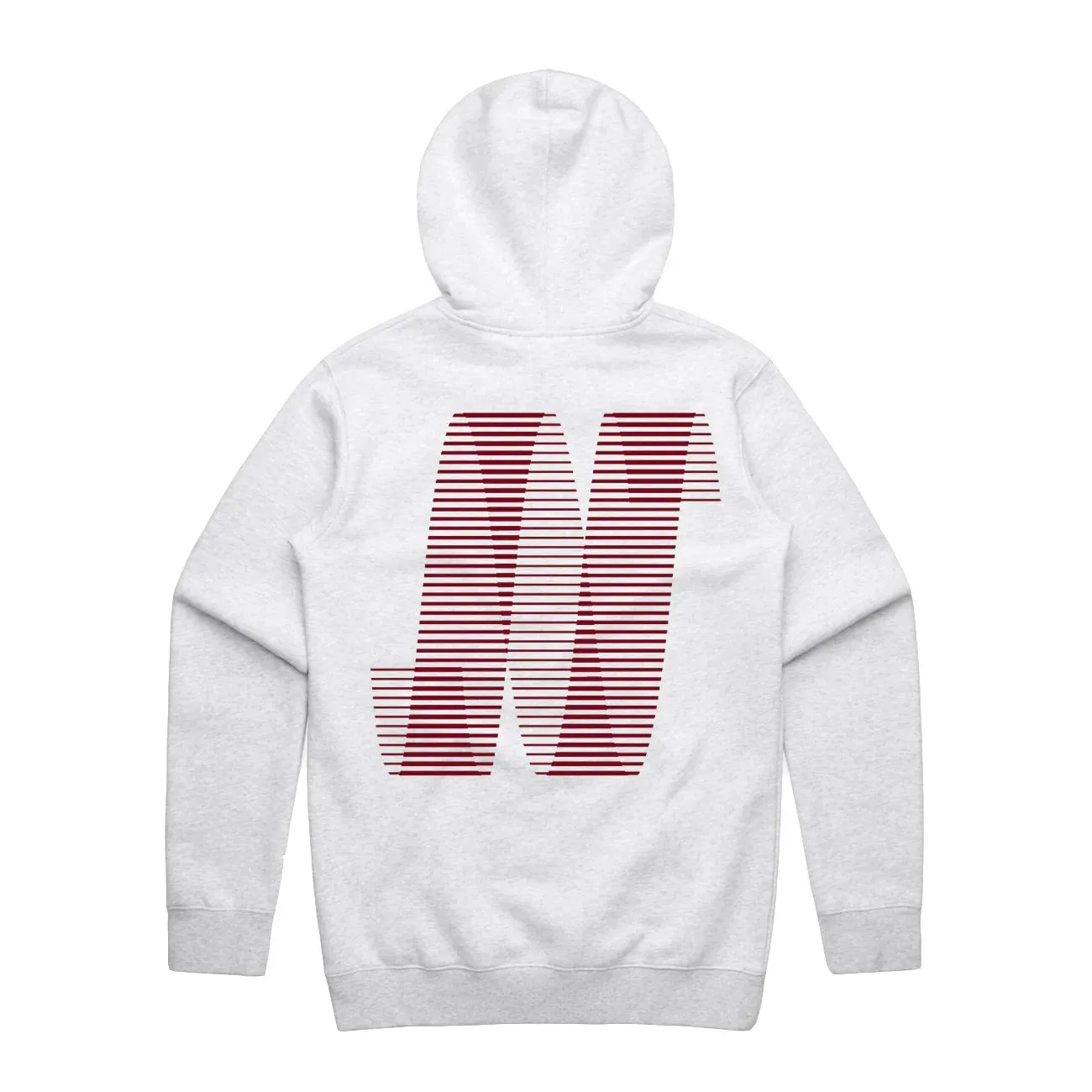 North Mag N Logo Hoodie - Ash/Crimson