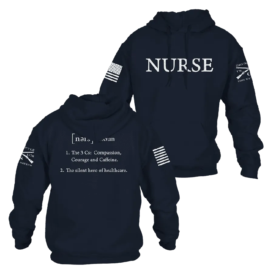 Nurse Defined Hoodie - Navy