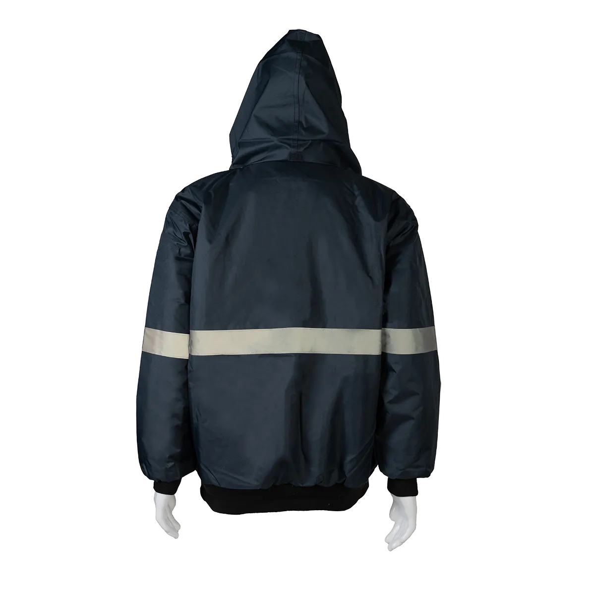 NVBJ-S1 Enhanced Visibility Waterproof Navy Blue Quilted Bomber Jacket