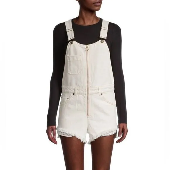 NWT- Free People zip up overalls - Size 8