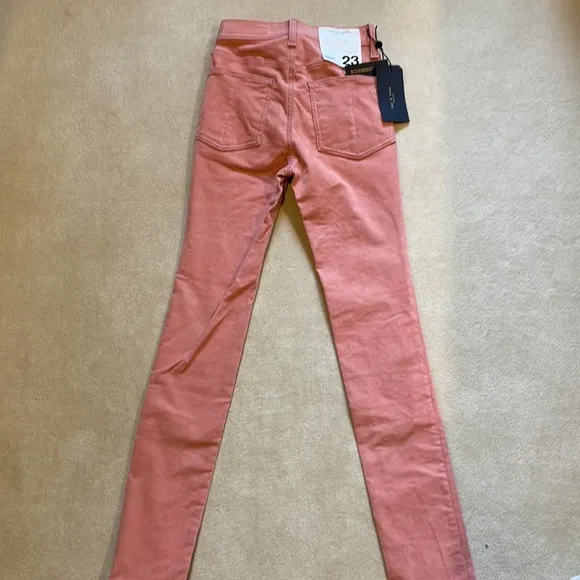 NWT Rag &amp; Bone High Rise Corduroy Skinny in Size 23 in light pink